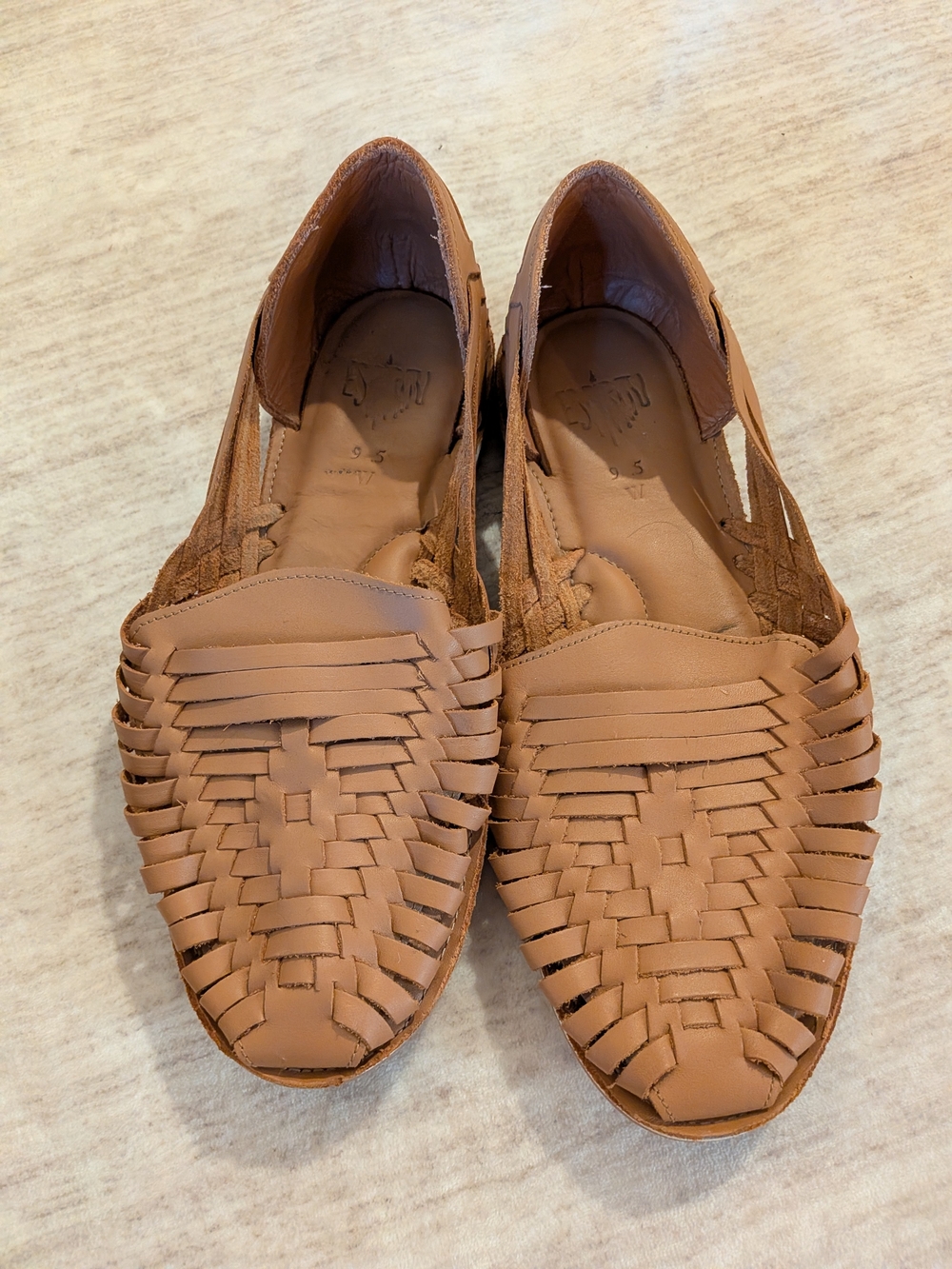 Espiritu - Classic Woven Leather Huarache Flats - Tan